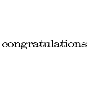Tim Holtz: Congratulations - Mounted Rubber Stamp