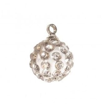 Shamballa-perle med anheng, crystal 1/Pkg