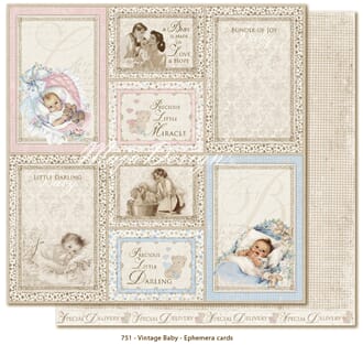 Maja Design: Ephemera Cards - Vintage Baby