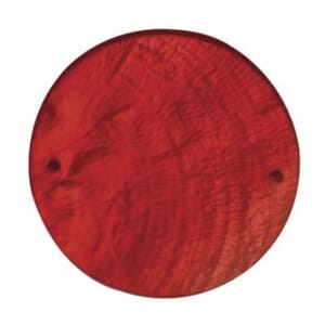 Skjellperle - Red disk formet, str 30 mm