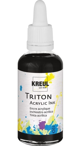 Triton Acrylic Ink - Black, 50 ml