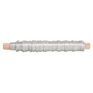 Wire med papiromslag - Sølv, 0.55 mm, 20 m