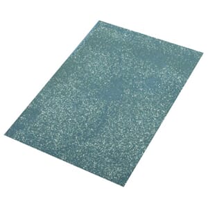Mosegummi - Lyseblå glitter, 2 mm, 30x45 cm