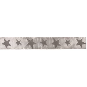 Dekorbånd - Brun med stjerner, bredde 4cm