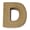 Pappmache - Mini alfabet, D, str 4x1.5 cm