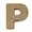 Pappmache - Mini alfabet, P, str 4x1.5 cm