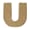 Pappmache - Mini alfabet, U, str 4x1.5 cm