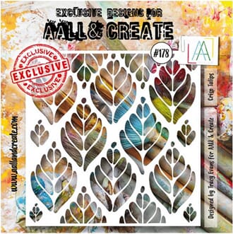 Aall and Create - Crisp Tulips Stencil, str 6x6 inch