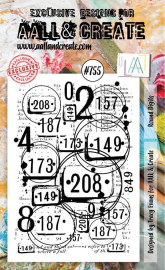 Aall and Create - Round Digits Stamp, str A6