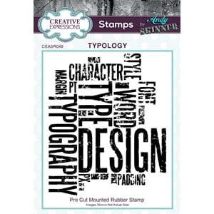 Creative Expressions - Typology A6 Rubber Stamp