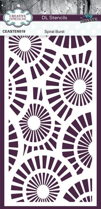 Creative Expressions - Slimline Spiral Burst Stencil