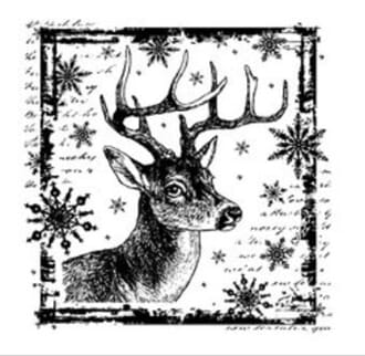 Crafty Individuals - Snowflake Rudolph Unmounted Stamps