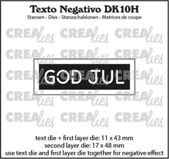 Crealies - God Jul Texto Negativo Dies