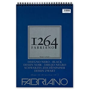 Fabriano 1264 Black - Spiral 200g A3 40ark