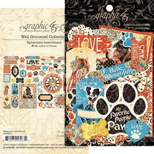 Graphic 45: Well Groomed Die Cut Assortment, 54/Pkg