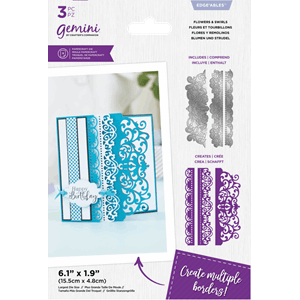 Crafters Companion - Delicate Lace Flowers And Swirls Edge D