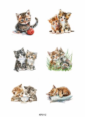 Reprint klippeark - Kittens str A4