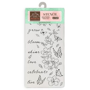 Stamperia - Flowers and Butterfly Secret Diary Thick Stencil