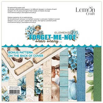 LemonCraft - Dear Diary Forget-Me-Not 8x8 Inch Paper Pad