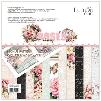 LemonCraft - Dear Diary Roses 8x8 Inch Paper Pad