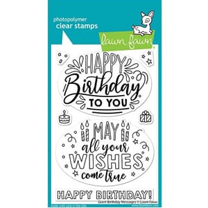 Lawn Fawn: Giant Birthday Messages Clear Stamps, 4x6 inch