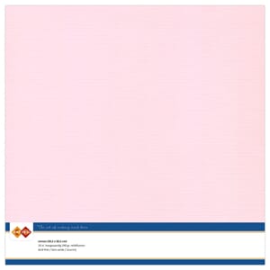 Linen Cardstock - Light Pink, str 30,5x30,5 cm, 10 stk