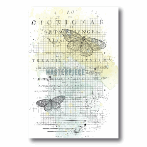 Masterpiece - Butterfly Grid 4x6 Clear Stamps