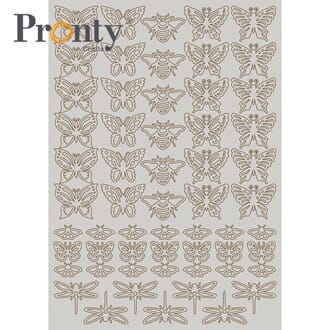 Pronty Crafts - Beautiful Butterfly A4 Grey Chipboard Butter