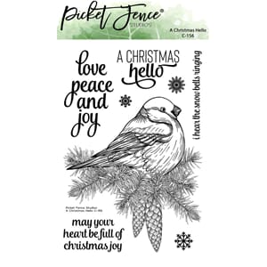 Picket Fence Studios - A Christmas Hello 4x6 Clear Stamps