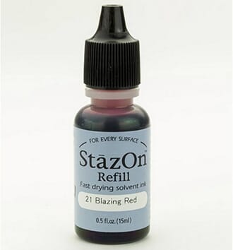 StazOn Ink Refill: Blazing Red, ca 15ml
