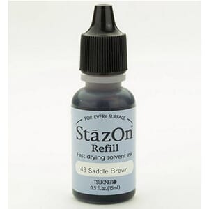 StazOn Ink Refill: Saddle Brown, ca 15ml