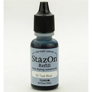 StazOn Ink Refill: Teal Blue, ca 15ml