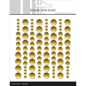 Simple and Basic Metallic Gold Matte Adhesive Enamel Dots