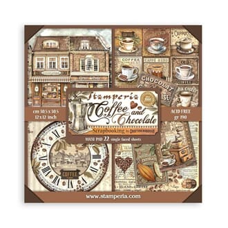 Stamperia - Coffee and Chocolate Maxi Paper Pack, 12x12 inch