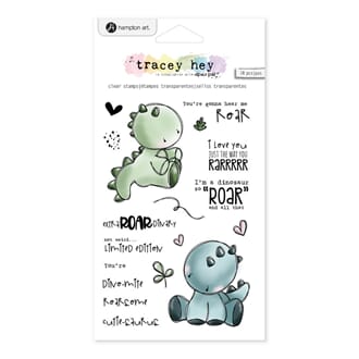 Hampton Art - Roarsome Tracey Hey Clear Stamps