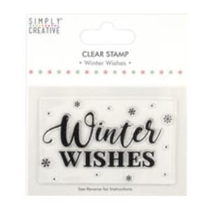 Simply Creative Winter WisheS Large Clear Stamp, 4x4 inch