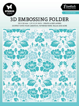 Studio Light Flower Pattern Essentials 3D Embossing Folder