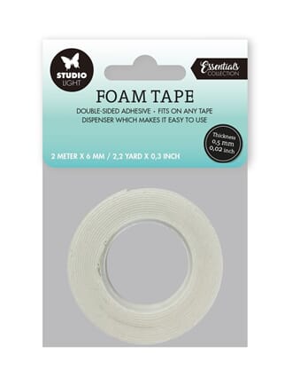 Studio Light - 0,5 mm Doublesided Foam Tape, bredde 6 mm