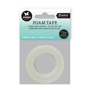 Studio Light - 1 mm Doublesided Foam Tape, bredde 6 mm