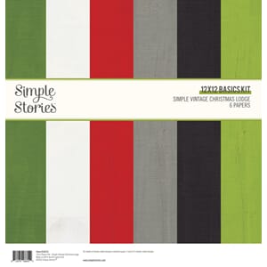 Simple Stories: Christmas Lodge 12x12 Inch Basics Kit