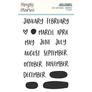 Simple Stories - Life Captured Clear Stamps Months