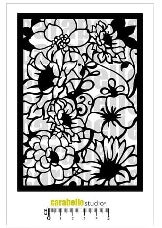 Carabelle: Stencil A6 - Bouquet de fleurs