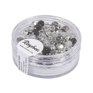 Glassperle fasettslipt 4mm ø - Crystal