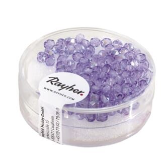 Glass crystal bead, 3mm ø, lilac, iridescent, box 100 pcs.