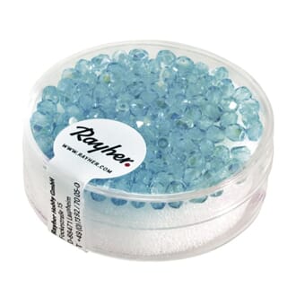 Glassperle fasettslipt 3mm ø - Turquoise