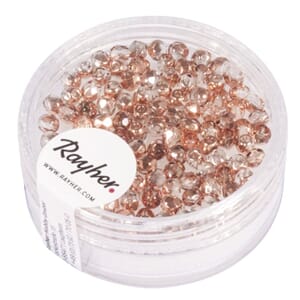 Glassperle fasettslipt 3mm ø - Copper