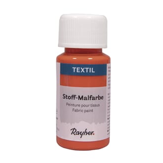 Tekstilmaling - Oransj, flaske 50 ml
