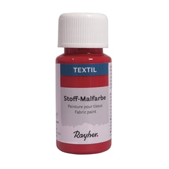 Tekstilmaling - Rød, flaske 50 ml