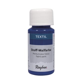 Tekstilmaling - Blå, flaske 50 ml