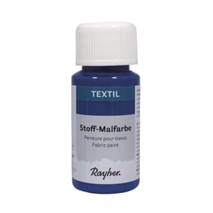 Tekstilmaling - Blå, flaske 50 ml